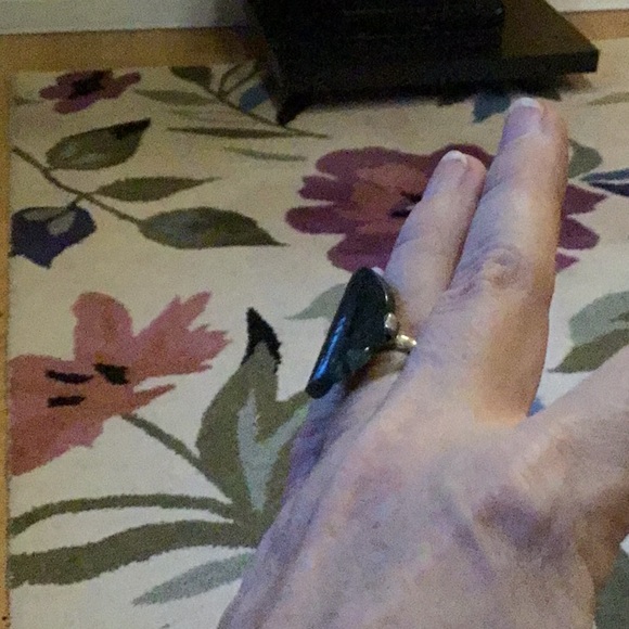 Jade silver ring, size 5 - Picture 5 of 6